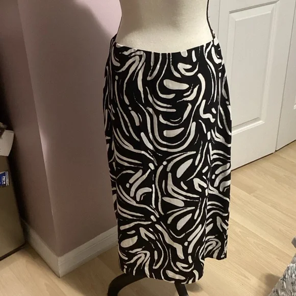 Nine West Black and White Midi Skirt - Picture 2 of 2